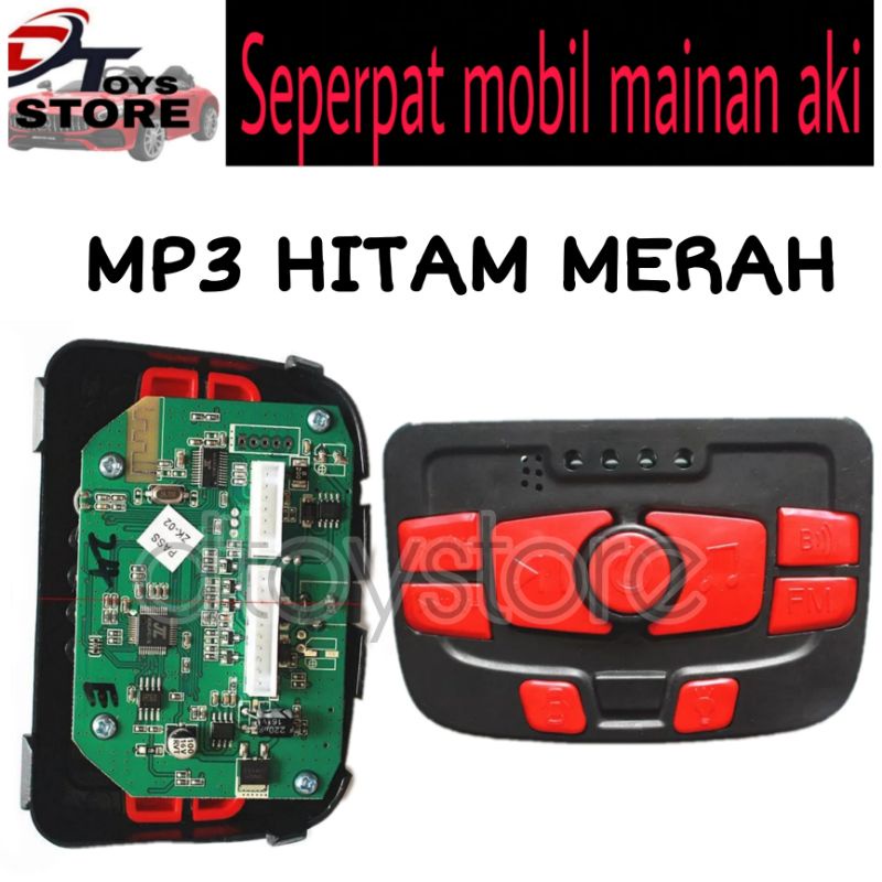 MP3 HITAM MERAH MOBIL MAINAN AKI mp3 On Off  mobil mainan aki