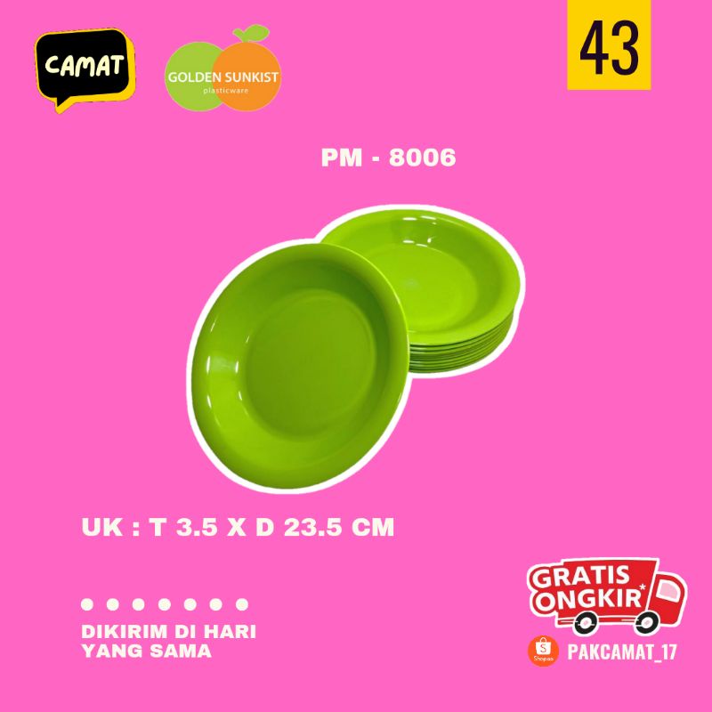 Piring Makan Golden Sunkist Bulat PM-8006