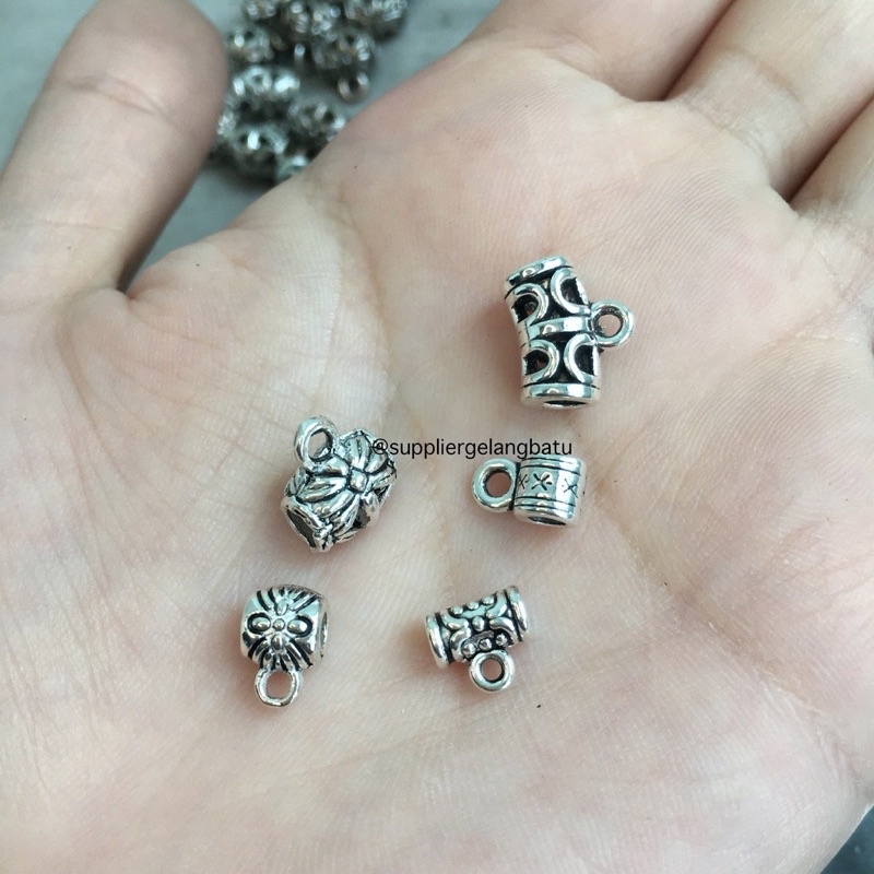 spacer aksesories model cangkir bahan kalung gelang manik