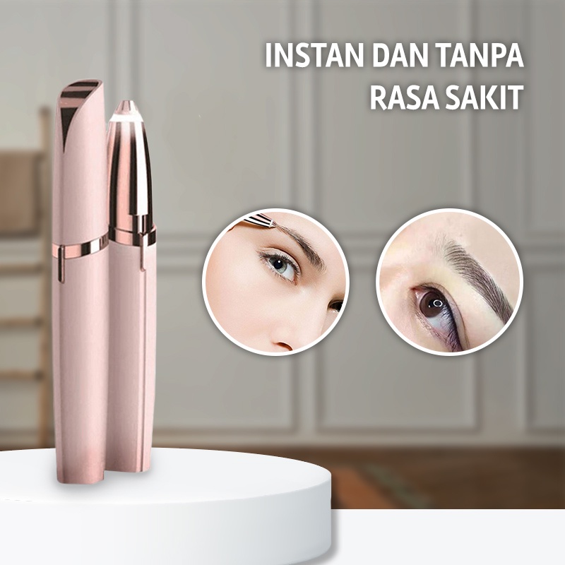 Pemangkas alis elektrik gaya Korea ,Flawless-Epilator Eyebrow/Electric Feather Trimmer Portable Painless Pen