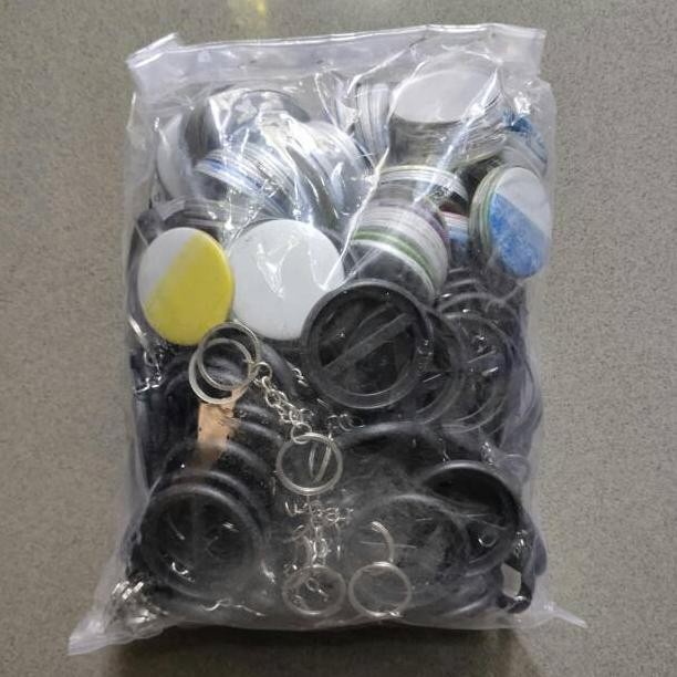 Bahan Gantungan Kunci (Ganci) Pin 2 Sisi Ukuran 45Mm