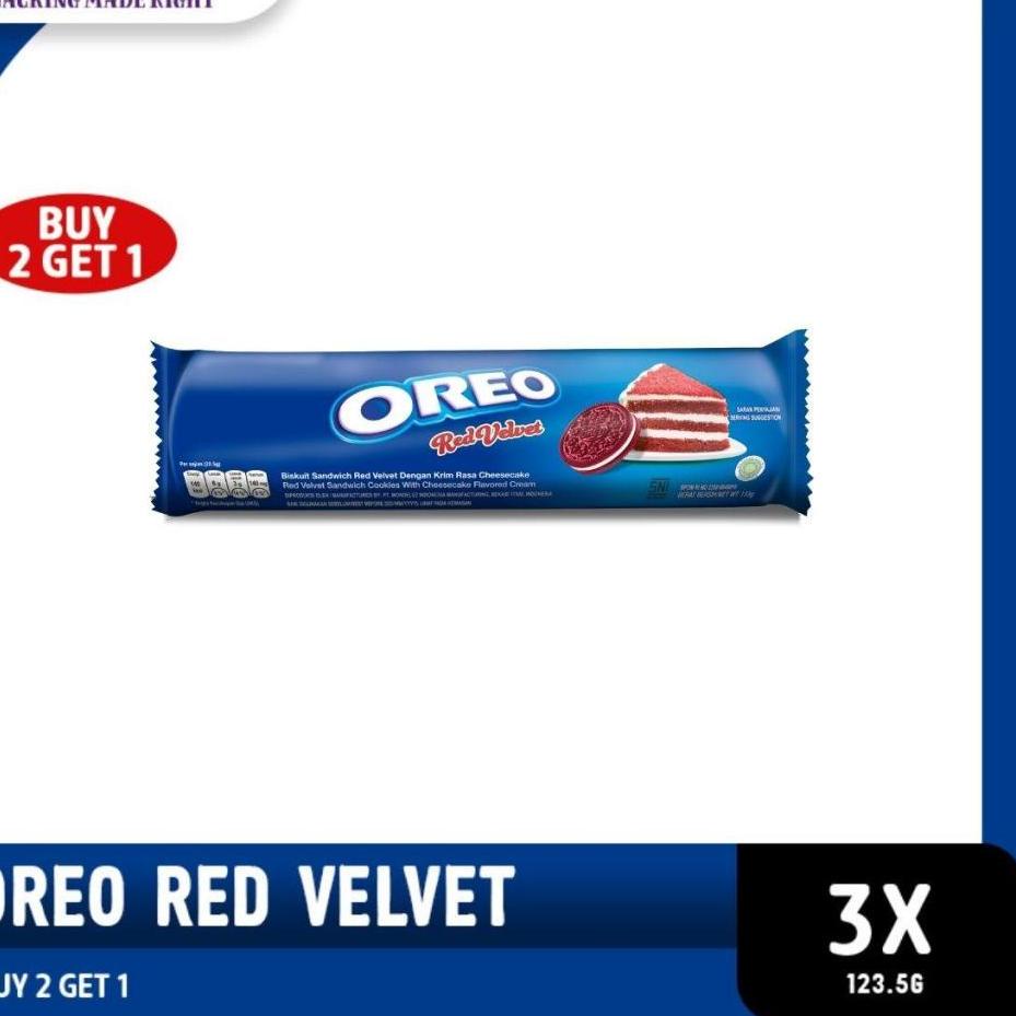 

Yang dinanti--[Beli 3 Lebih Hemat] Oreo Red Velvet 123.5gr x3