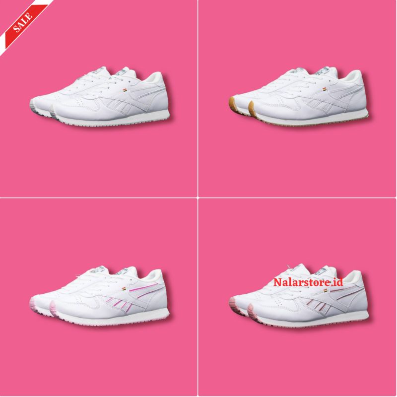 Terbaru Sepatu Rbook Putih Sneakers Wanita Import Grade ORI Murah Sepatu Olahraga Wanita