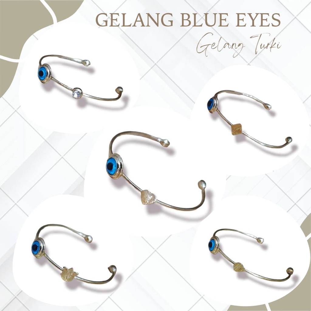 Gelang Blue Eyes Turki | Gelang Tangan Bangle Turki