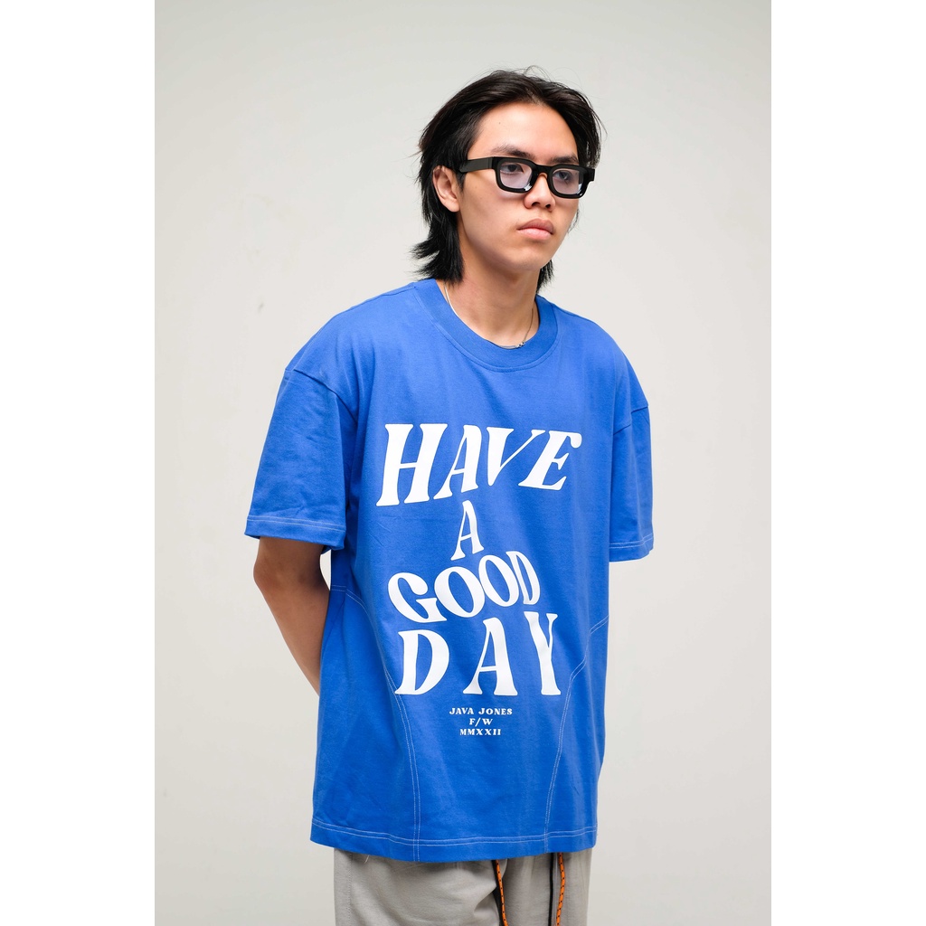 JAVAJONES Oversized Tee Ale Blue | Kaos Pria Wanita