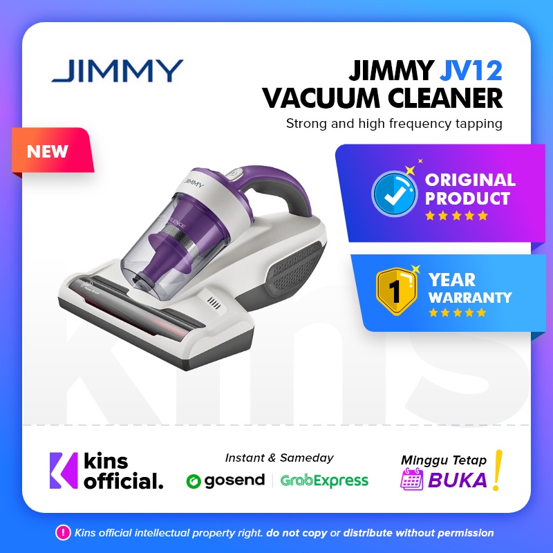 JIMMY JV12 Anti-mite Vacuum Cleaner UV-C Penyedot Debu Tungau 10000Pa