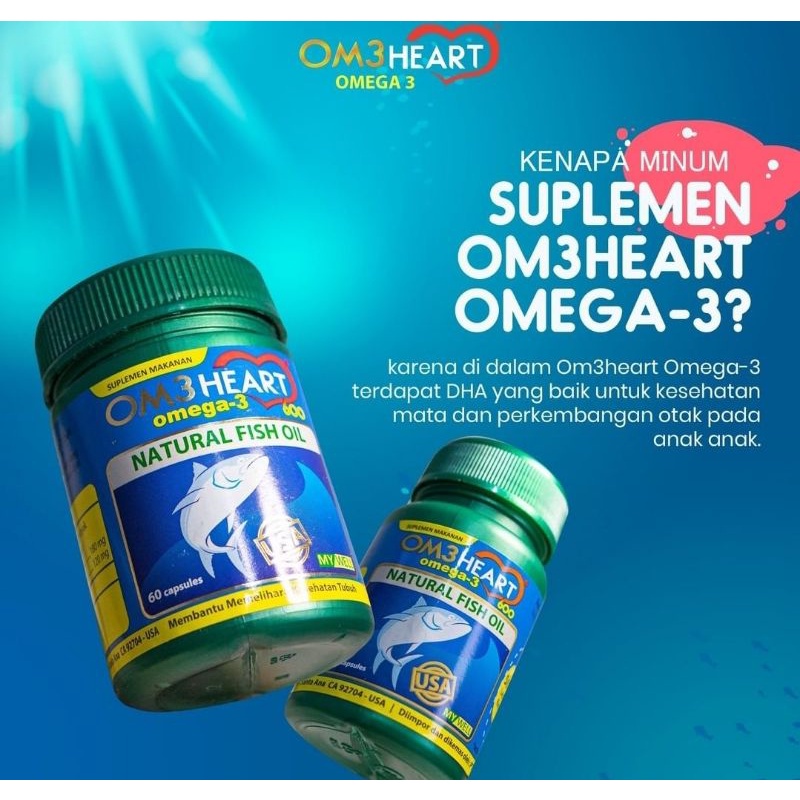 OM3HEART / OMEHEART OMEGA 3 ISI 60 KAPSUL NATURAL FISH OIL