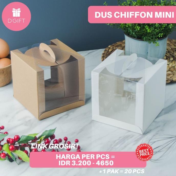 20pcs-Dus Chiffon Mini/Dus Kue/Kotak Kue/ Carry Box/GiftBox Kue