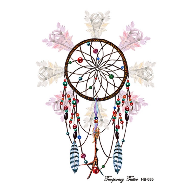 【BTI】Tato Sementara Tato Palsu Stiker Dream Catcher Warna Tahan Air Tato