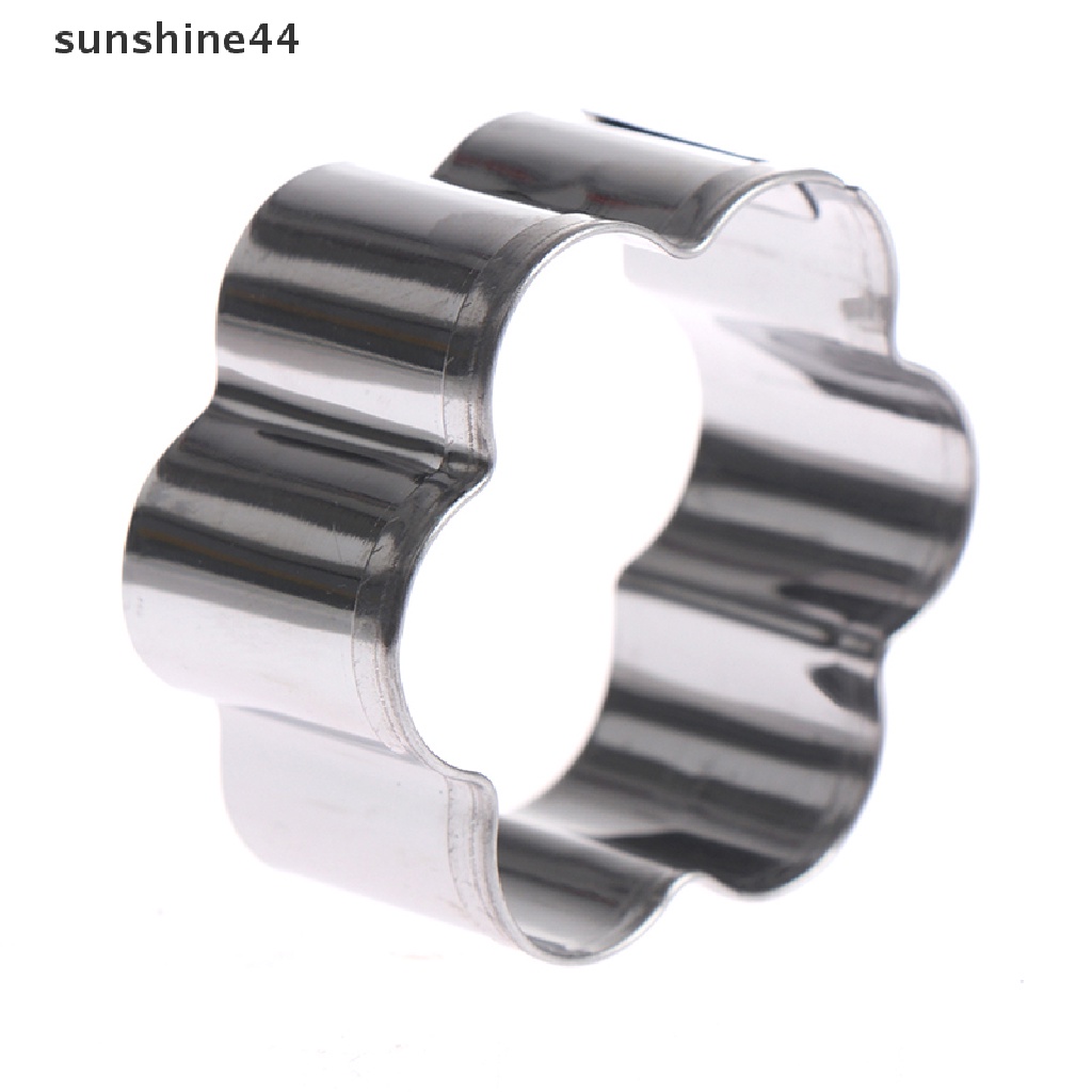 Sunshine 24Pcs / lot Cetakan Pemotong Tanah Liat Bentuk Geometri Bulat / Kotak Bahan Stainless Steel