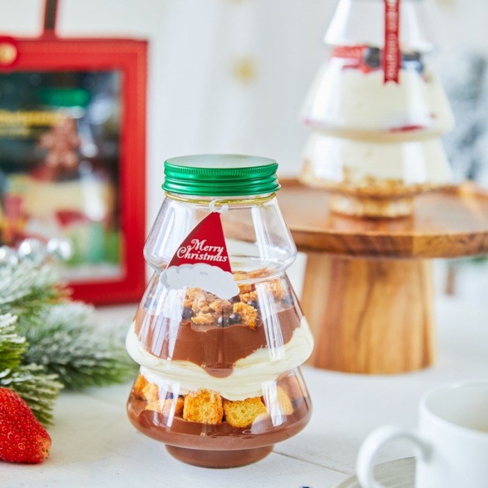 

box toples natal motif pohon kotak cookies natal toples kue kering