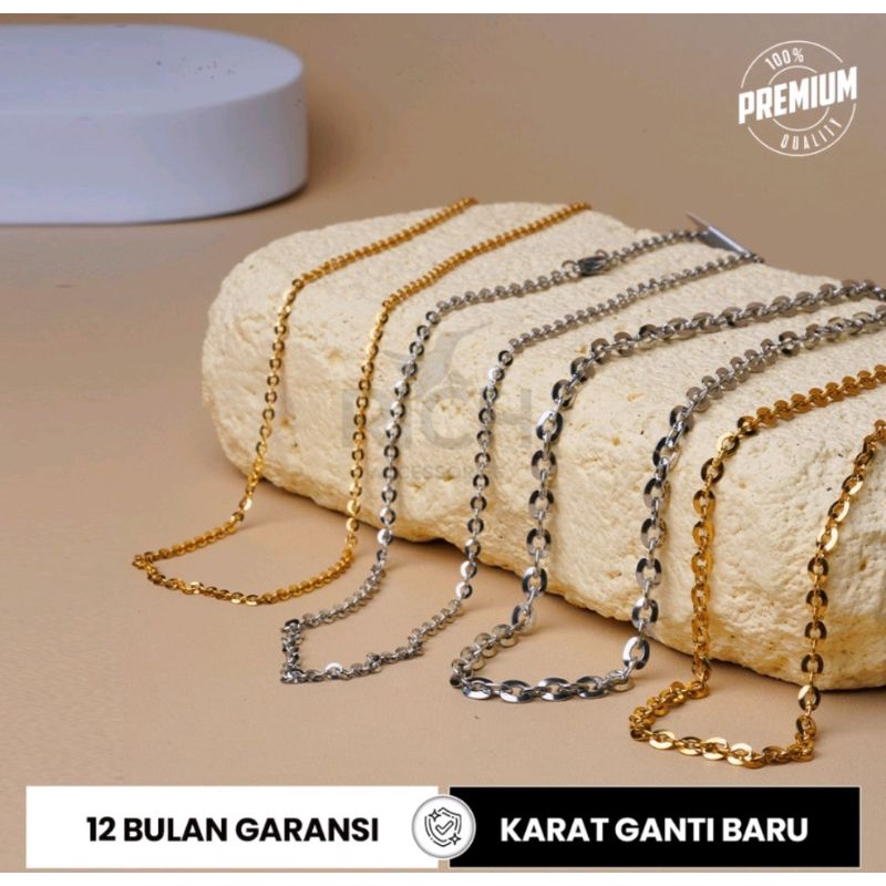 Kalung Titanium Model Nori pria dan wanita Anti karat