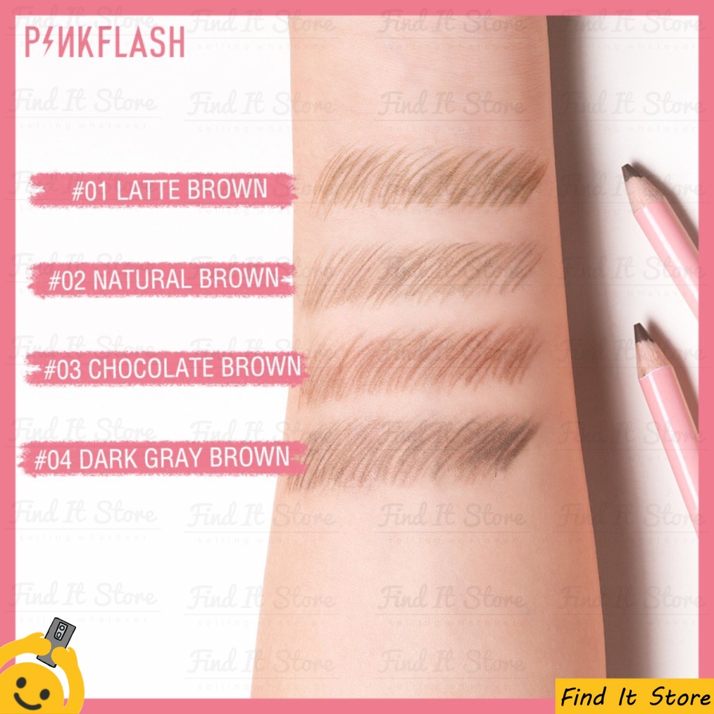 PINKFLASH Easy Eyebrow Pencil Waterproof | Pensil Alis BPOM