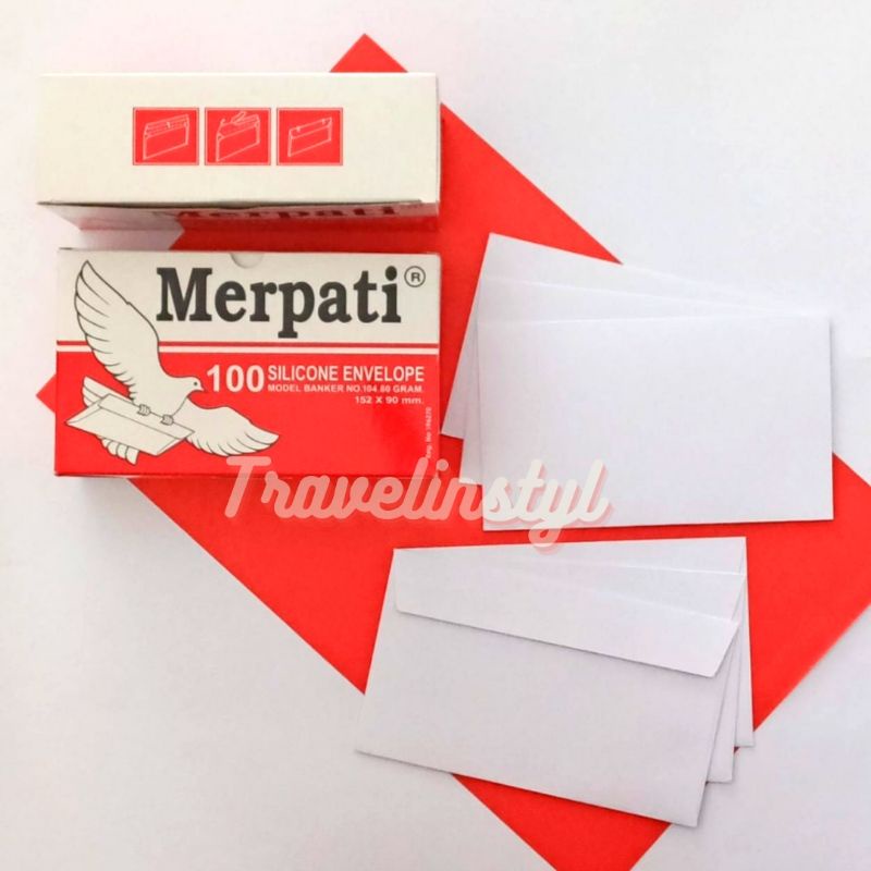 

Amplop Merpati Silicone 104 Tanggung 80gsm dengan Lem isi 100 lembar