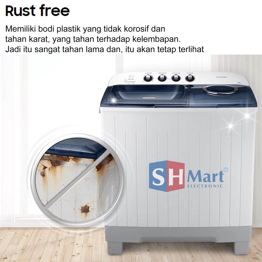 MESIN CUCI 2 TABUNG SAMSUNG 12 KG WT12J4200MB FREE PASANG ( MEDAN)