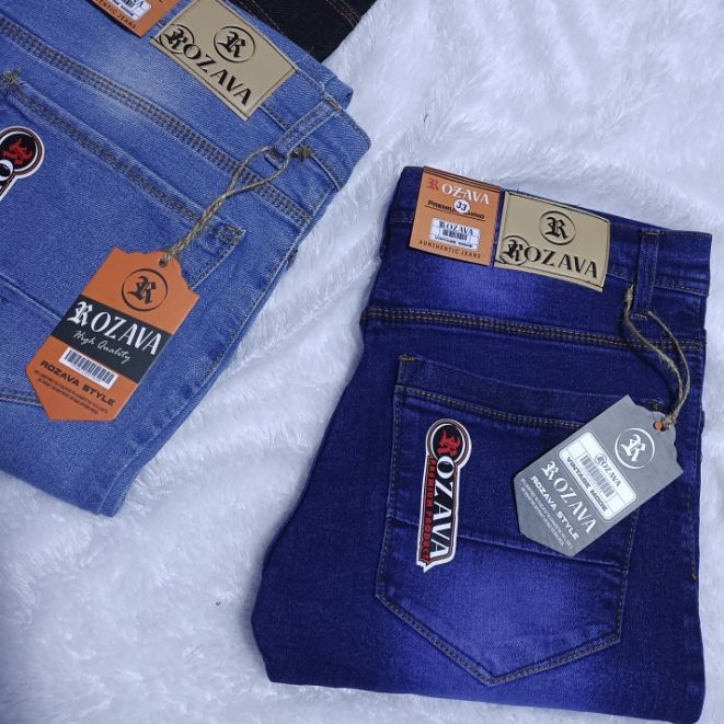 Celana Jeans Panjang Pria Distro Premium Slimfit Pensil Melar Denim Rozava