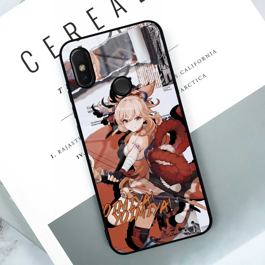 Case Glossy Kilau Redmi S2 | Casing Hp Xiaomi | Pelindung Smartphone | Motif Anime Genshin