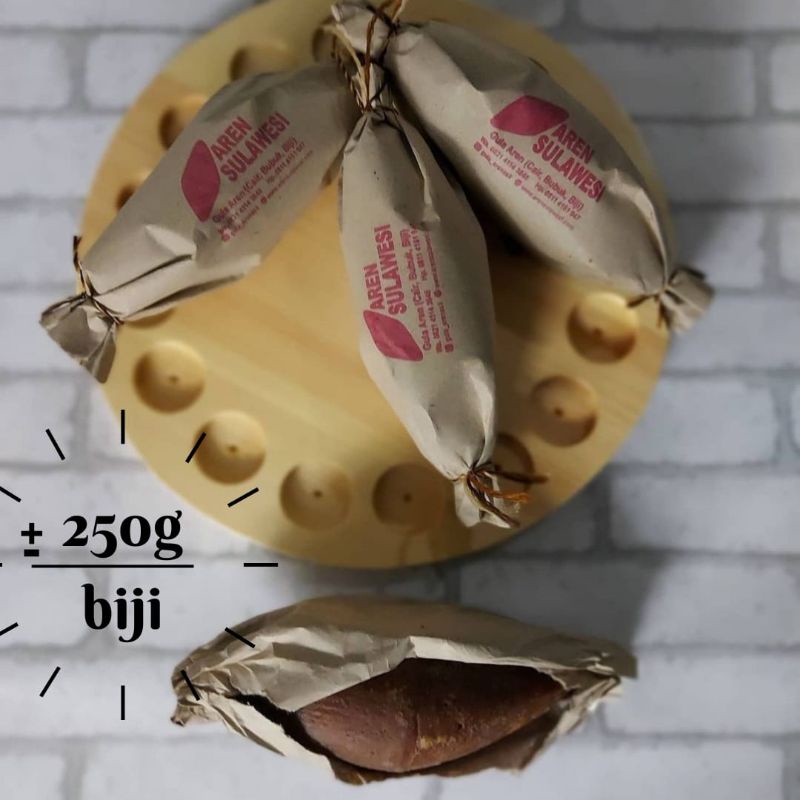 

Gula Aren Merah Padat Batok Asli Bone 250gr Arwes