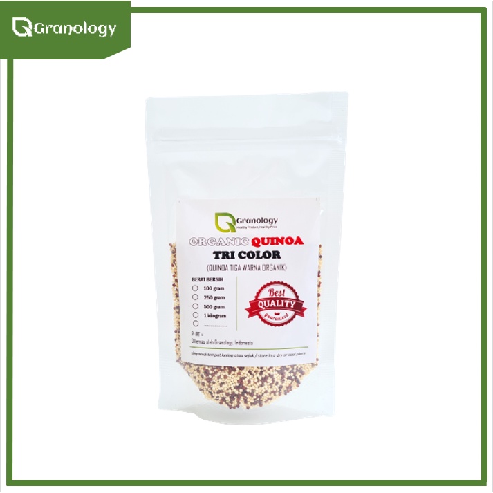 Quinoa Tiga Warna Organik / Organic Quinoa Tri Colour (100 gram) by Granology