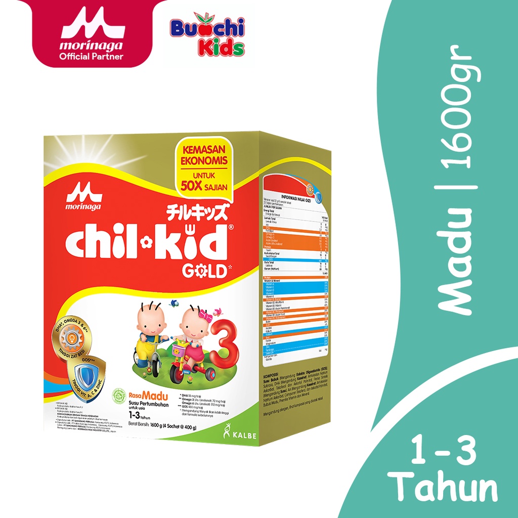 Morinaga chil-kid gold 3 madu 1600gr
