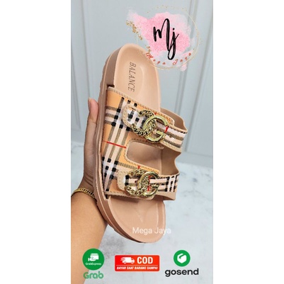 sendal wanita import dua strap sandal jelly balance