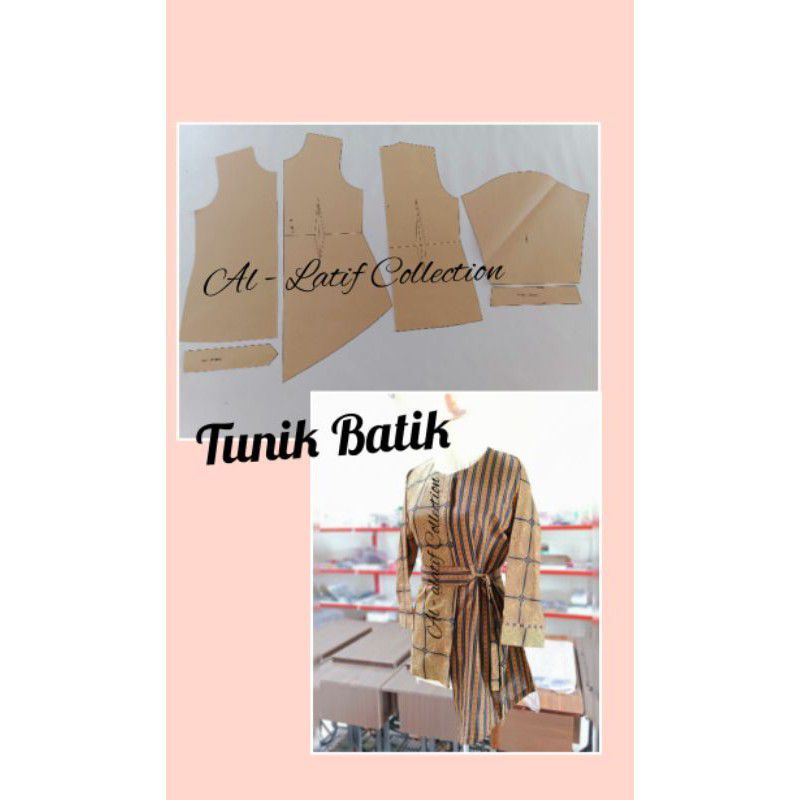 pola instan / pola jiplak TUNIK BATIK