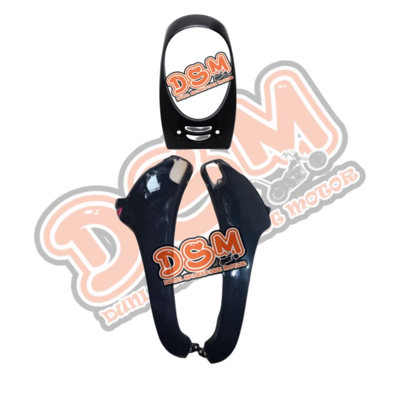 TAMENG DEPAN PLUS SAYAP SCOOPY FI 2014 - 2016 HITAM
