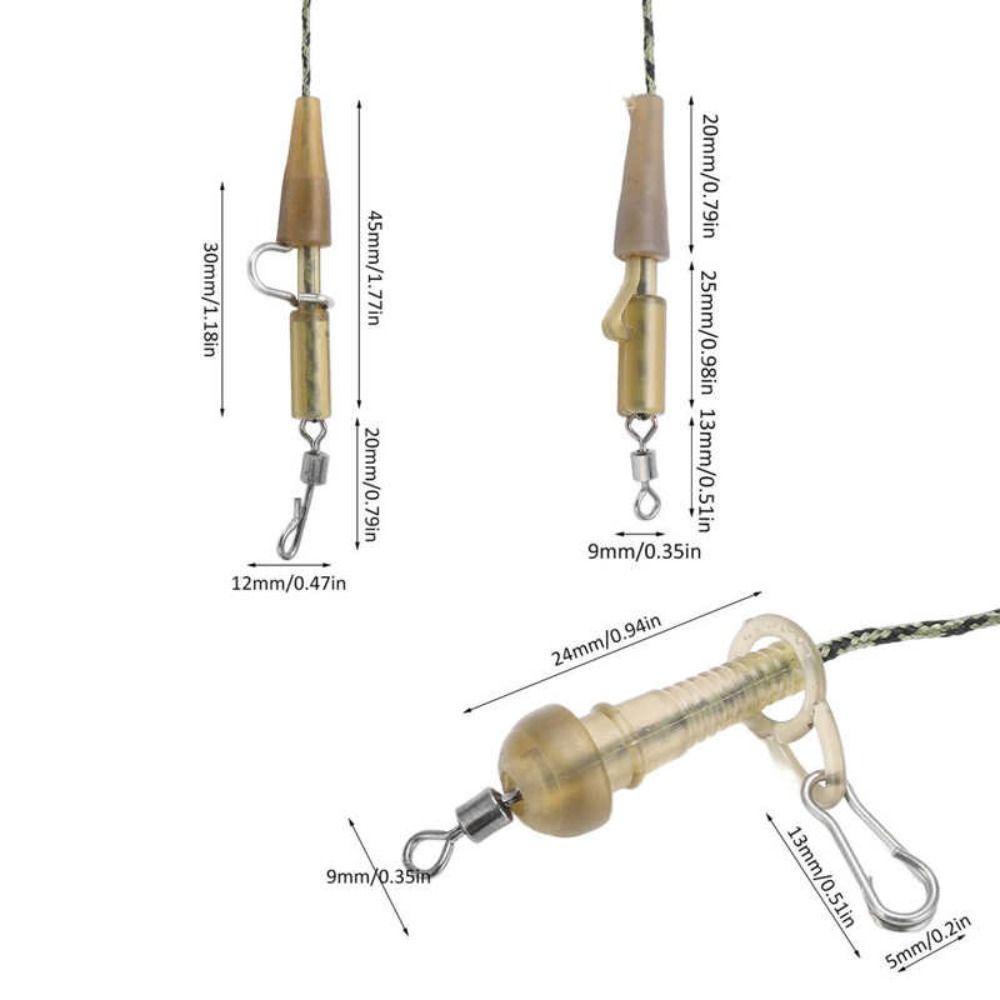 Lanfy Carp Core Line Set Abrasion Tinggi Camo Coklat Leadcore Leader Fishing Line Carp Hook Lead Clips Peralatan Pancing Kawat Set Carp Leader Line