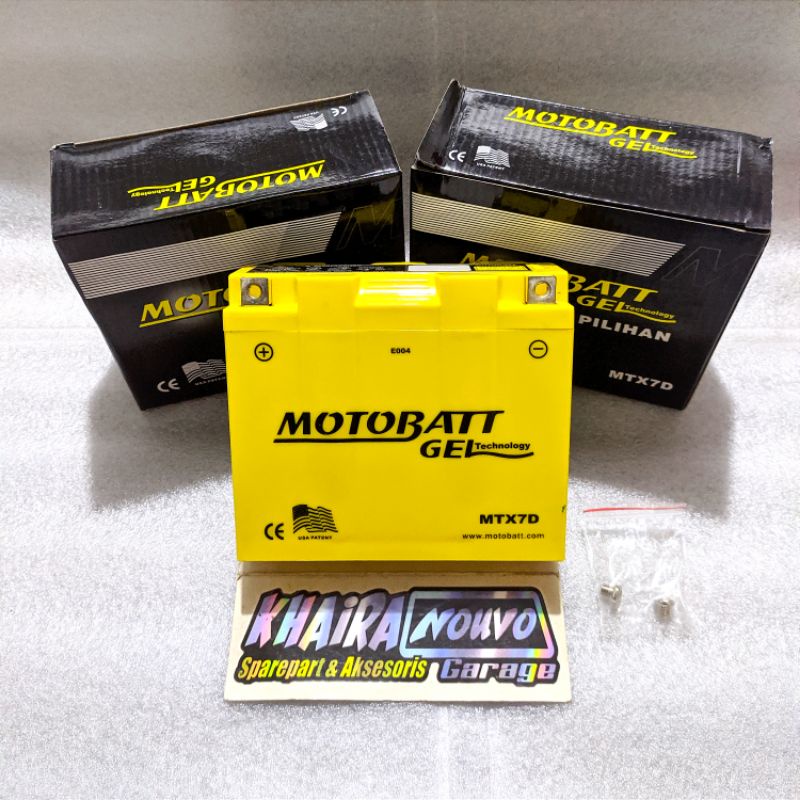 Aki motobatt nouvo MTX7D aki nouvo motobatt accu nouvo tiger scorpio aki kering motobatt nouvo