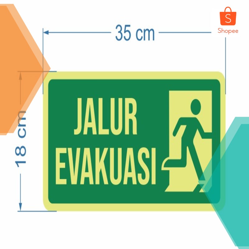 

Terlaris Custom Rambu Jalur Evakuasi 35cm x 18cm Plat Alumunium Keren