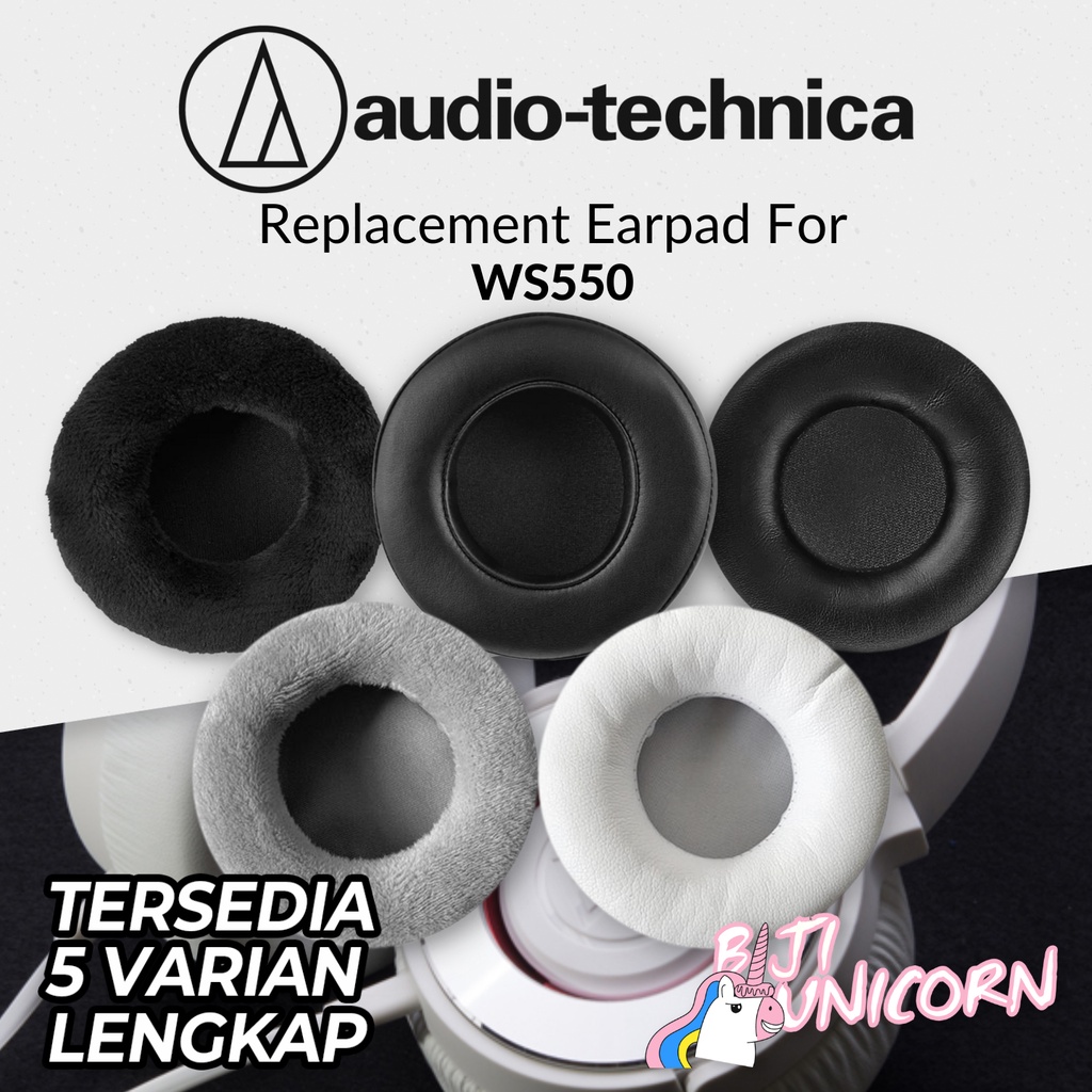 Earcup Earpad Ear Cushion Audio Technica ATH WS55 WS55X WS550 WS550is WS 55 550 X Busa Bantalan Foam