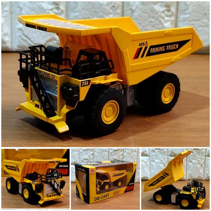 Dijual Diecast Truk Tambang Besar - Miniatur Mobil Dump Truck Mining Pasir Hot Sale