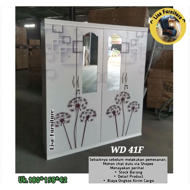 Lemari Besi Pakaian kaca|Lemari Besi Pakaian Sliding|Lemari besi pakaian 3 pintu|Lemari besi pakaian