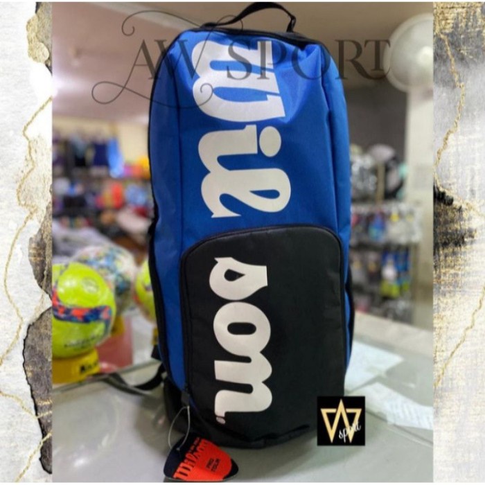 Tas Ransel Tenis Wilson Panjang Tas Tenis Tas Raket Wilson Biru