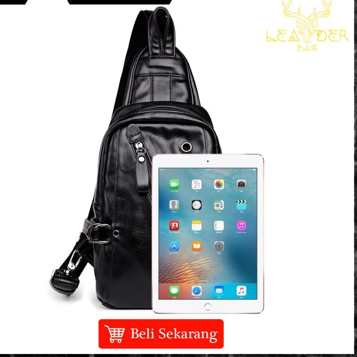 Sale Waist Bag Kulit Pria Original Model Terbaru Warna Hitam Atau Tas Selempang Kulit Cowok Distro I