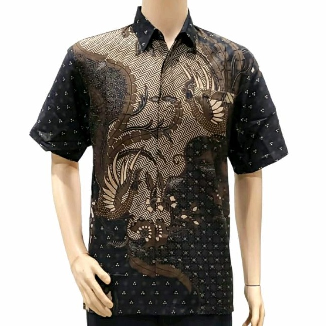 Kemeja Hem Pria Big Size XXXL-XXXXL Atasan Baju Kemeja Batik Jumbo Seragam Batik DNA-BR