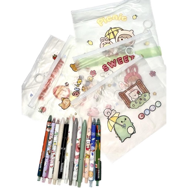 

1 Lusin Pulpen Gambar FREE tempat pensil ziplock