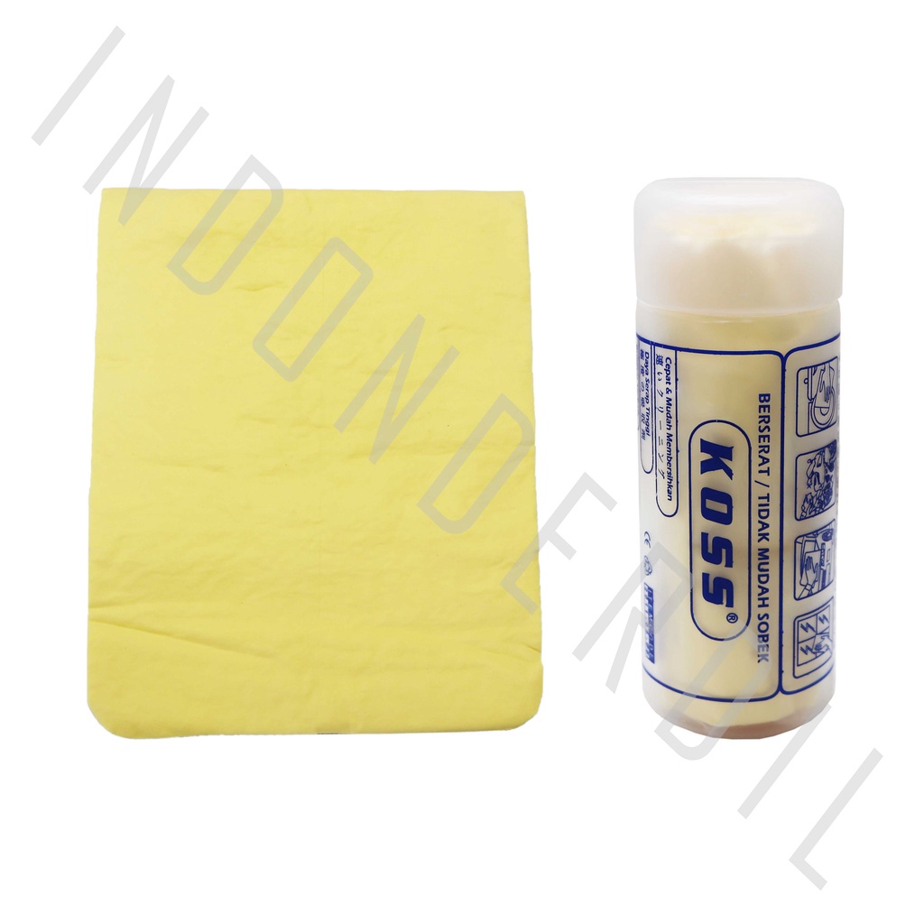 Lap Kanebo Tebal-High Quality-Daya Serap Tinggi Serbaguna-Serba Guna 43x20 Warna Random Merk KOSS
