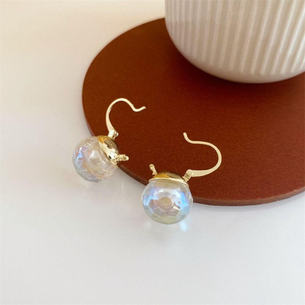 Needway   Glazed Bead Earrings Trendi Desain Feminim Rasa Earwear Hadiah Perhiasan Pernikahan Untuk Anting Gaya Korea Nya