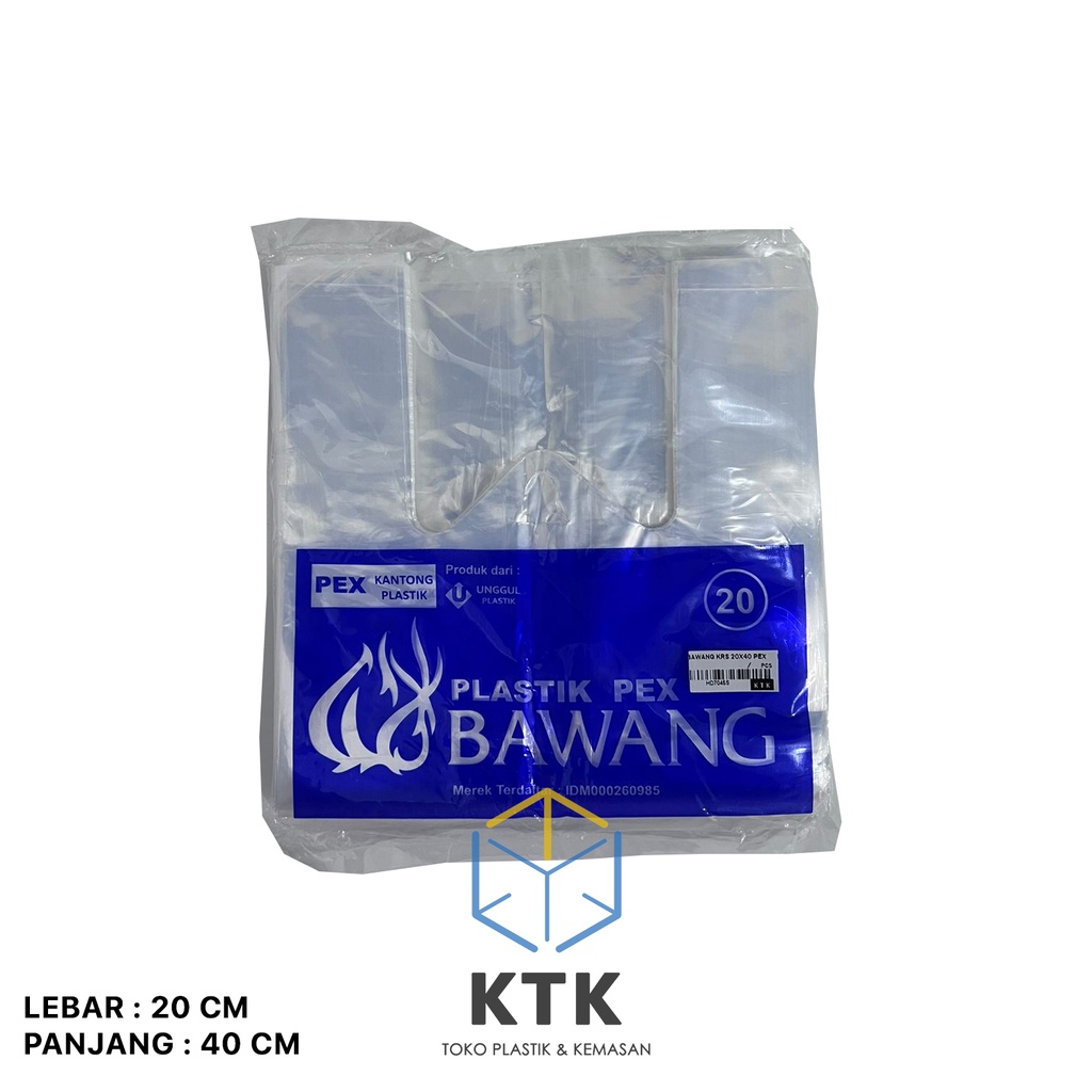 Kantong Kresek Bening PEX Bawang 20x40 / Tas Plastik Ukuran 20 PE Transparan Murah Bungkus Dus Box M