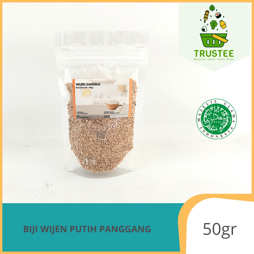 Biji Wijen Putih Sangrai / Panggang / Roasted White Sesame Seed 50gr