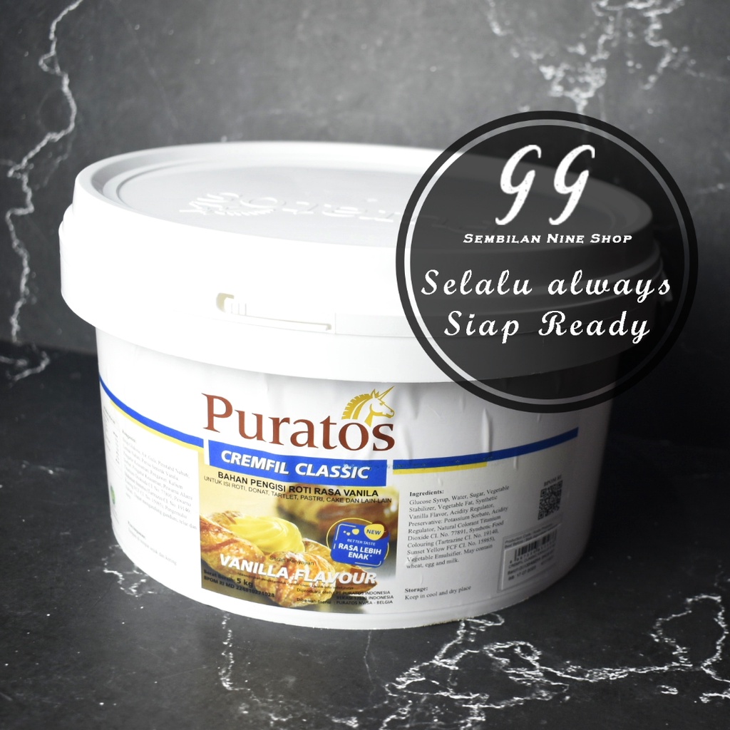 Puratos CREMFIL CLASSIC VANILLA 5 KG Creamfil Vanila  Creamfill Cremfill Clasic Vannila Vannilla Kre