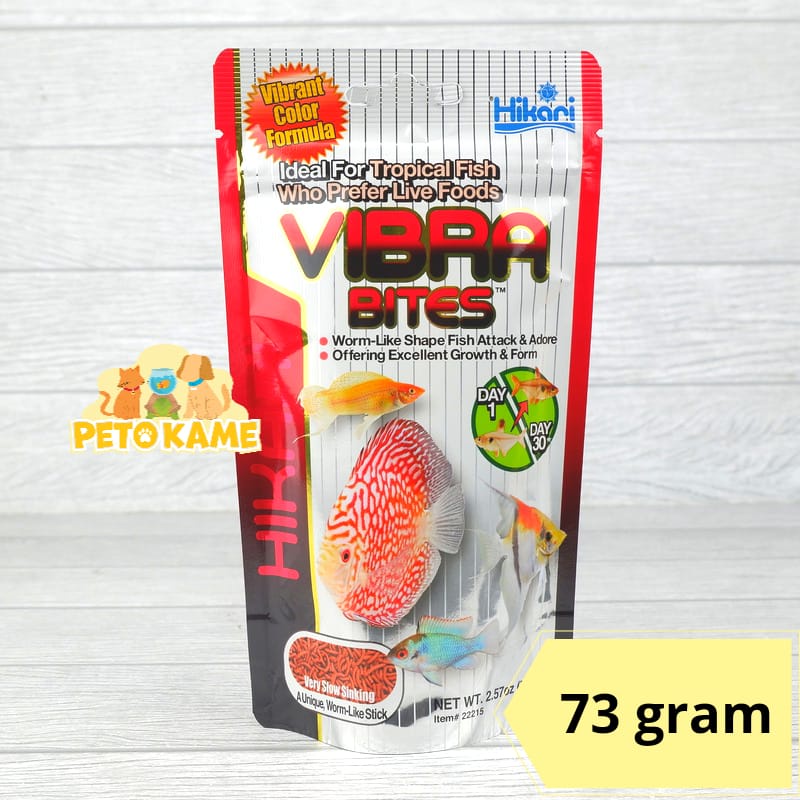 Hikari Vibra Bites 73 gram | Pakan Ikan Discus tropis Channa Booster