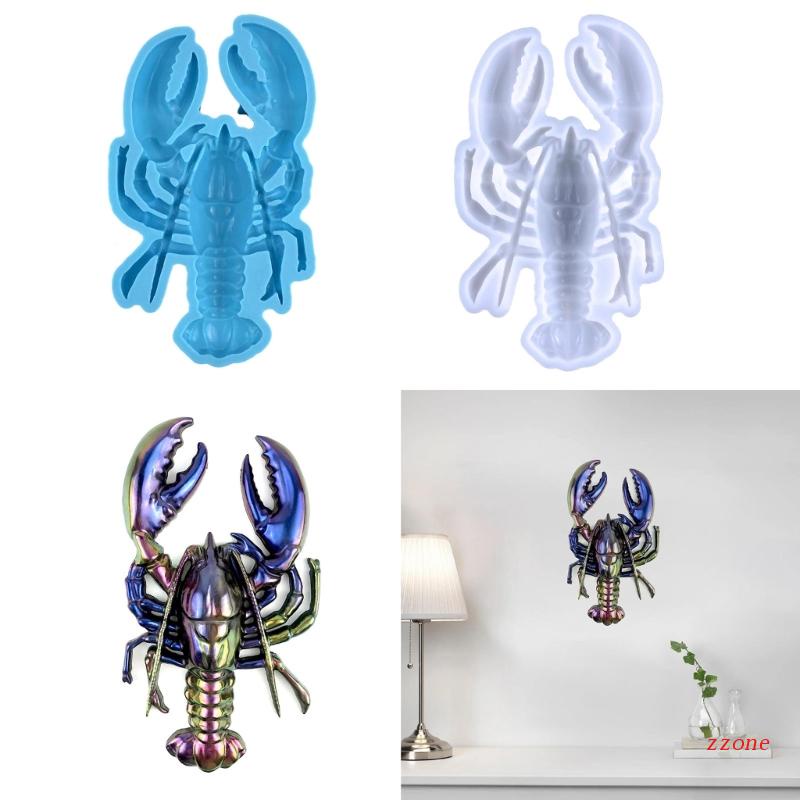 Cetakan Resin Epoksi Bahan Silikon Bentuk Lobster Untuk Dekorasi Dinding