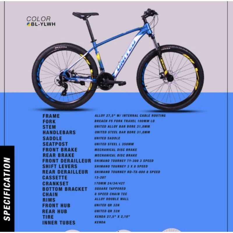 Sepeda MTB 27.5 Monanza 4.0 by United