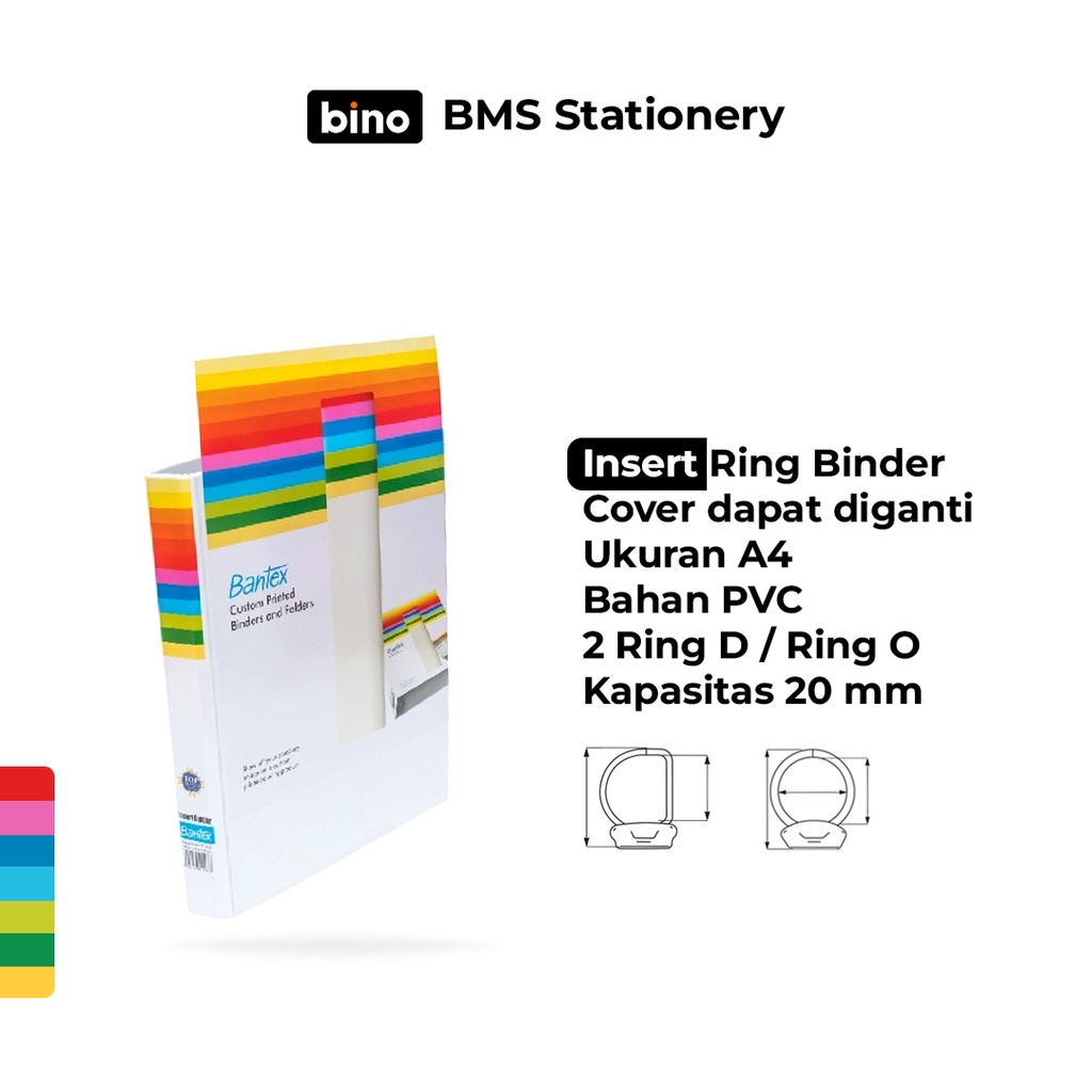 

[BMS Surabaya] Bantex INSERT Ring Binder Ukuran A4 | Kapasitas 20 mm
