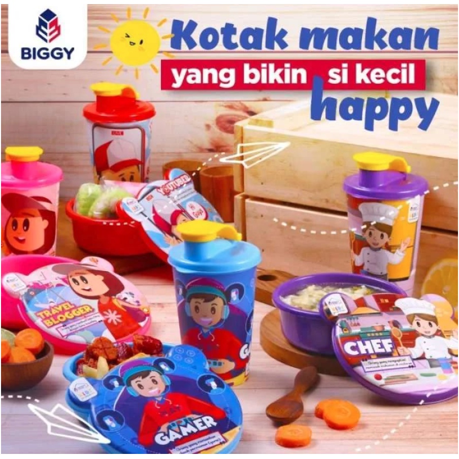 Kotak makan botol set Lunch box makan anak souvenir Catania Biggy souvenir ulang tahun TAKASIMURA ST