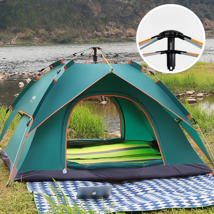 Barnik88 Tenda Camping Lipat Otomatis Kapasitas 2-4 Orang Tenda Outdoor Praktis Waterproof bisa cod Tenda Camping Zp 5 Simple Tampa Harus Di Rakit/Tenda Outdor