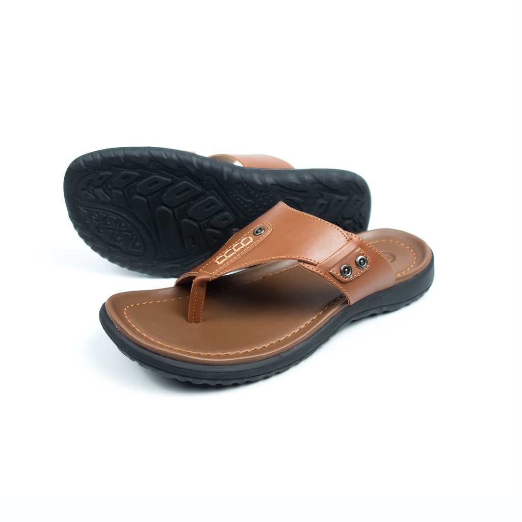 Sandal Jepit Kulit Pria Dewasa Model Casual Santai High Adv BR 02