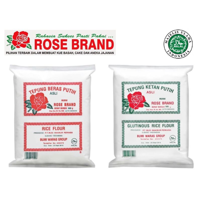 

Rose Brand Tepung Beras & Ketan Putih Asli 500gram